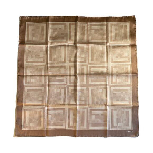 Vintage Fendi Silk Cotton Blend Scarf – Original gift box - Picture 1 of 10